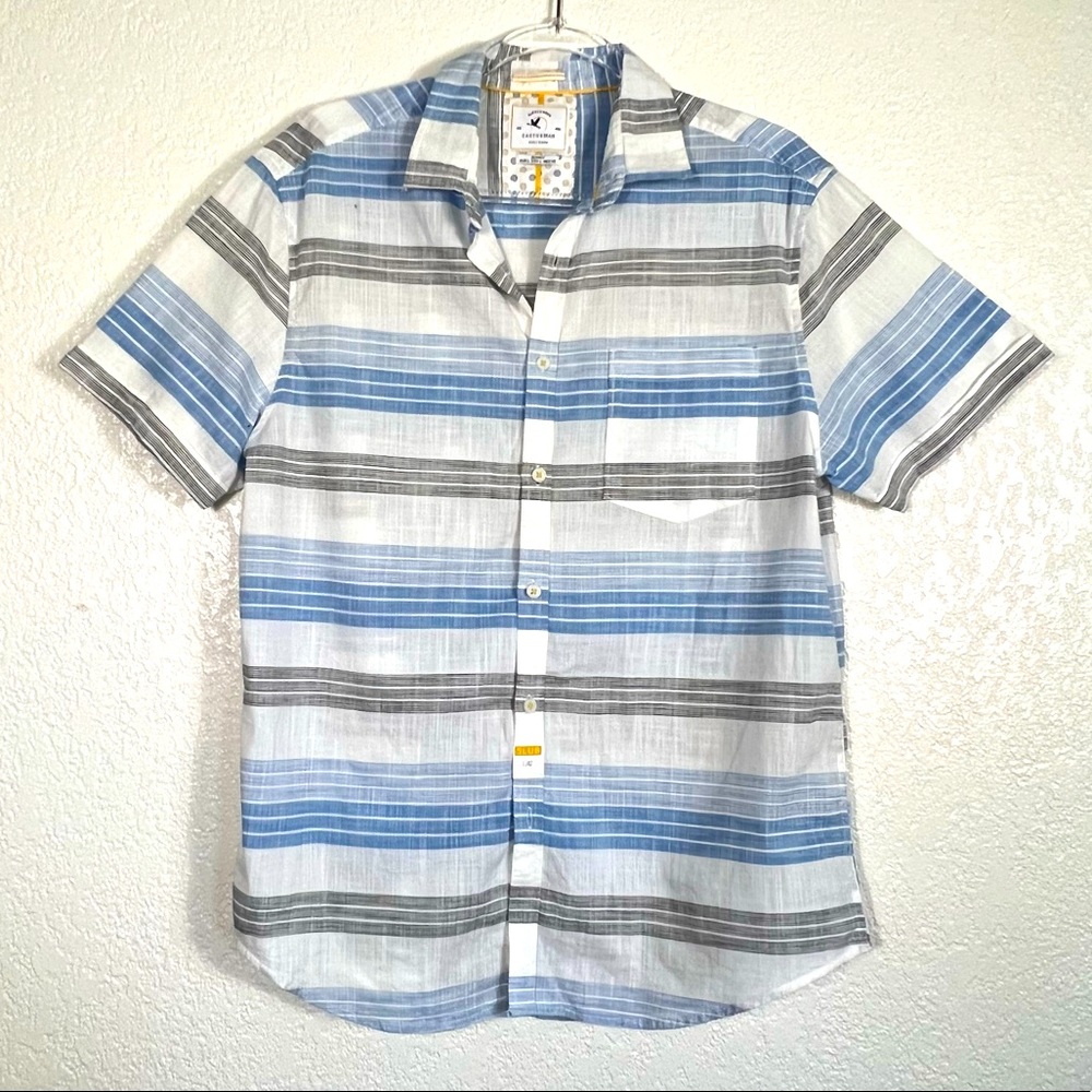 Cactusman Ricky Singh striped shirt sz. L